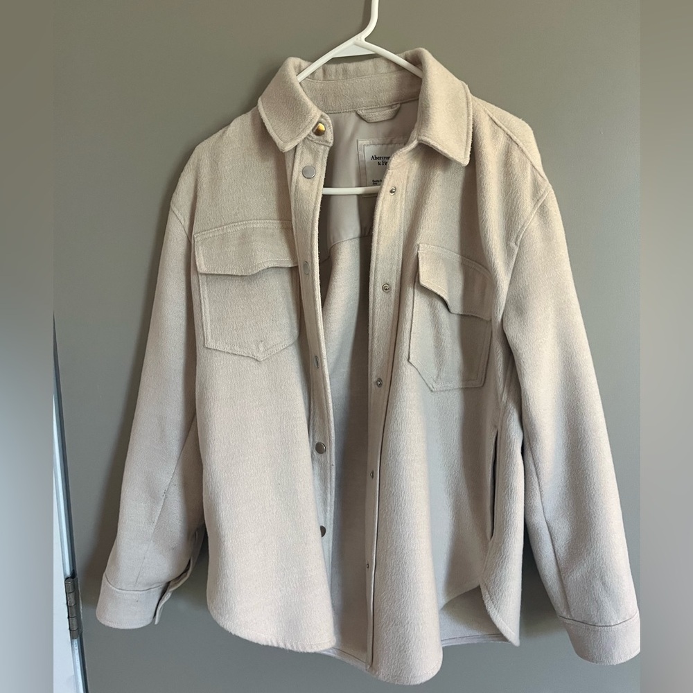 Abercrombie Cream Shacket